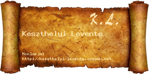 Keszthelyi Levente névjegykártya