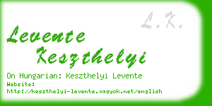 levente keszthelyi business card